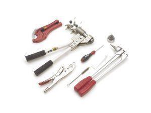 комплект инструмента за монтаж PE` сети водоснабжения Снимка – комплект инструменти за PE водопроводната мрежа