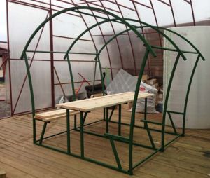 сгъваема беседка, изработена от профилна тръба Снимка: Сгъваема беседка „Направи си сам“ от квадратни тръби
