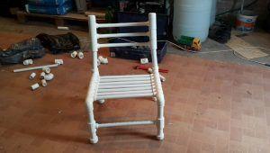 Направи си сам занаяти от полипропиленови тръби Снимка: Занаяти от полипропиленови тръби, стол „Направи си сам“