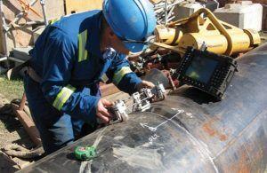 откриване на дефекти в заварени шевове и тръбопроводни съединения Снимка: дефектоскопия на заварки и тръбопроводни връзки