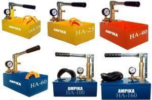 инсталация за хидравлично изпитване на тръбопроводи - ръчни помпи Снимка: Хидравличен изпитателен уред за отоплителни тръбопроводни системи - ръчни помпи