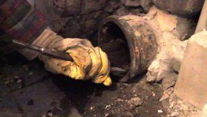 демонтиране на стара чугунена система Снимка 6. Демонтаж на старата чугунена система