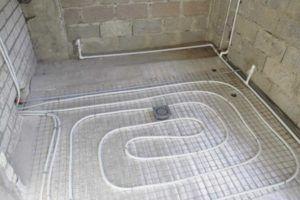 Снимка на подово отопление с вода