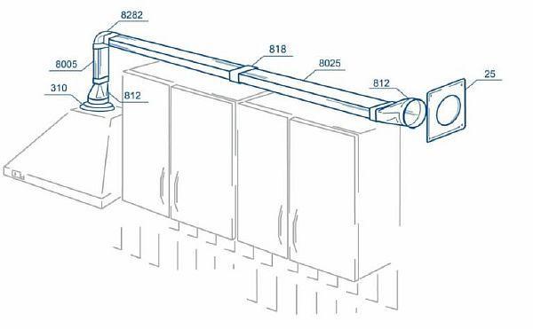 типична схема на монтаж Снимка: типична схема за монтаж на пластмасова сонда за отработени газове