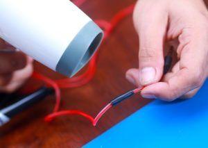 грейм строителен феном Снимка: Отоплителна изолация със сешоар