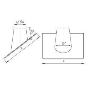 чертеж кри`зы` для дъ`мохода Снимка: чертеж на коминна капачка, изработена от неръждаема стомана.