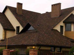 тухлен комин Снимка: Тухлен комин е отлично решение за модерна кафява вила.