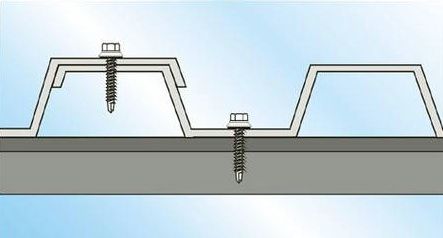 закрепване на листове Снимка - правилно закрепване на листове с помощта на самонарезни винтове.