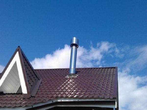 външна част на сандвич тръба с дефлектор Снимка - външна част, изработена от сандвич тръба с дефлектор