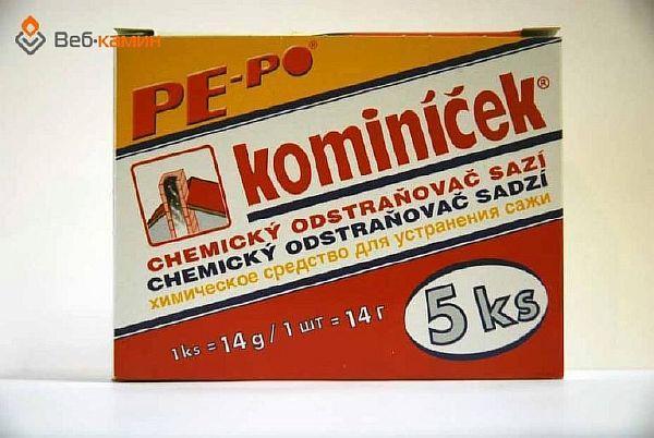 премахване на сажди от комина Снимка 11. "Коминичек" - прахообразно вещество за отстраняване на сажди