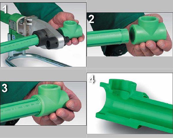 последователност на запояване на полипропиленови продукти Снимка – последователност от запояване на полипропиленови продукти