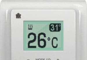 простои и пониатнии терморегулатор за управление на отопление за теплопола Снимка - прост и ясен температурен сензор за управление на подово отопление