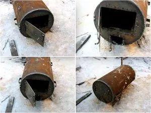 Вертикални и хоризонтални печки за сауна, изработени от тръба – Направи си сам