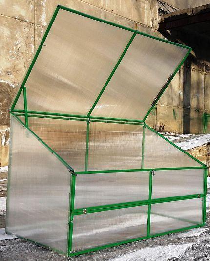 Снимка - Едноскатна оранжерия, изработена от профилни тръби