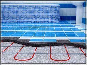 Снимка - Керамични плочки на подово отопление с вода