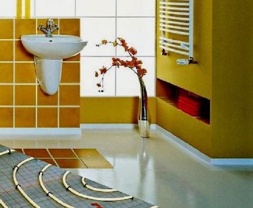 Снимка - Подово отопление от отопляема сушилня за кърпи