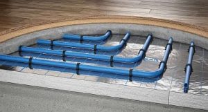 Снимка — Подово отопление с водно отопление