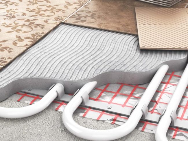 Снимка — Подово отопление с водно отопление