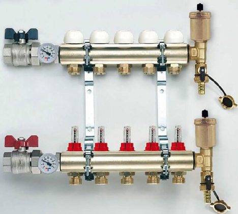 Снимка - Разпределителен колектор за подово отопление