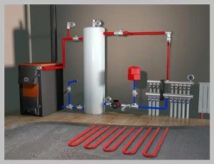 Снимка: Подово отопление от бойлер в частен дом