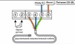 Снимка - Схема с двужилен кабел