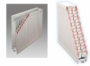 Снимка - Вътрешна структура на панелен радиатор