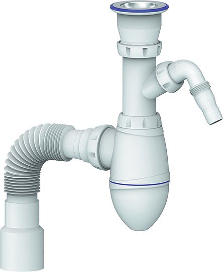 Снимка - Сифон с дренажна тръба