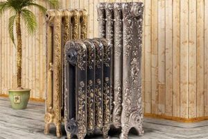 Снимка - стилизирани чугунени радиатори