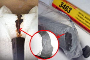 Отстраняване на теч чрез студено заваряване