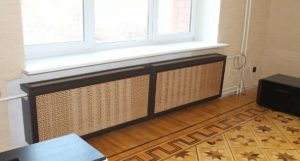 Снимка - скриване на радиатора с HDF кутия