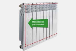 Снимка - Разстояние между центровете на радиатора