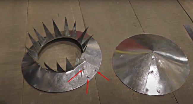 Снимка: Пръстен за закрепване на чадъра към изпускателната тръба