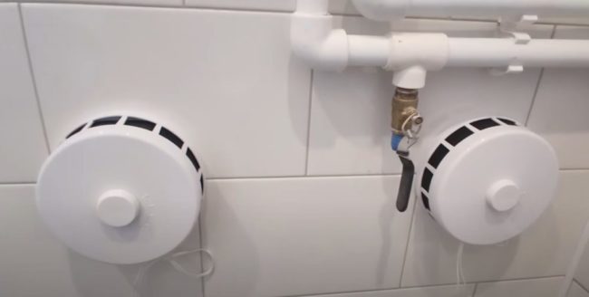 Снимка на главите на входните клапани в котелното помещение