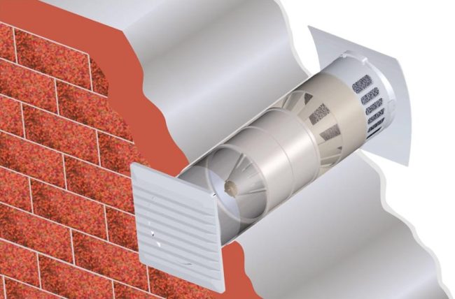 Снимка на стенен въздушен клапан