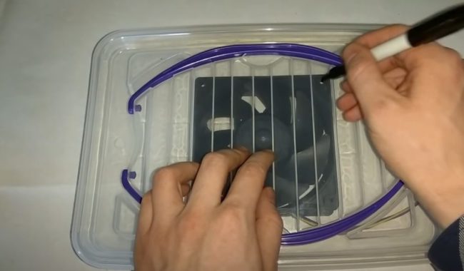 Снимка: Маркиране на мястото за монтаж на охладителя