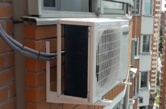 Снимка: Климатикът е монтиран от предната страна на сградата.