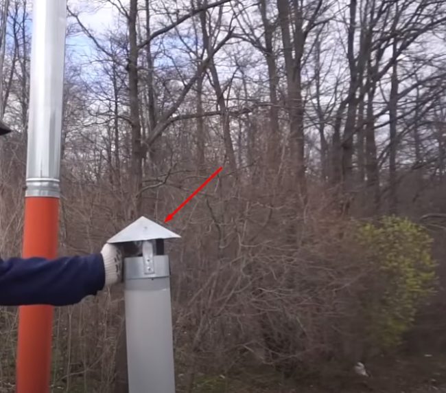 Снимка на гъбички по вентилационна тръба