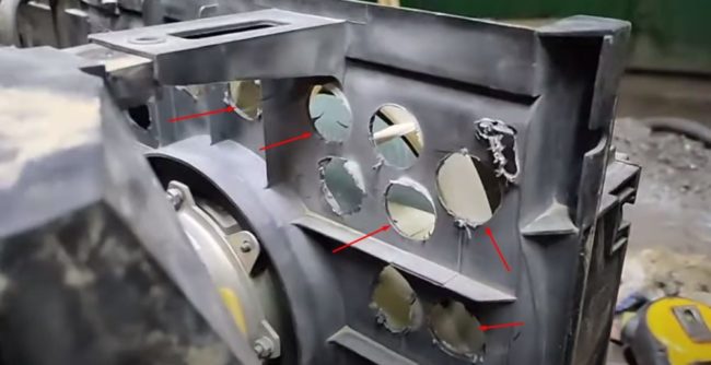 Снимка на перфорирана моноблокова преграда