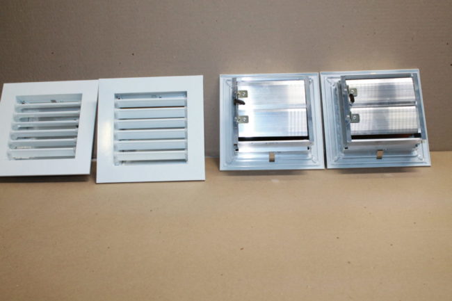 Снимка на пластмасови и метални решетки