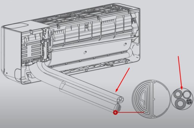 Снимка: Диаграма на окабеляване през допълнителен отвор в стената