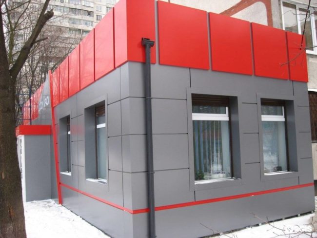 Снимка на алуминиеви фасадни касети