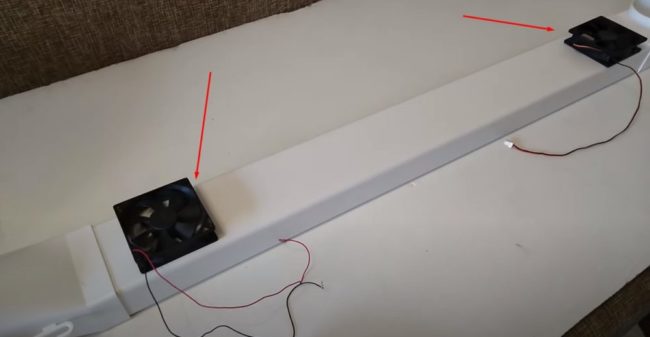 Снимка на местата за монтаж на вентилатори