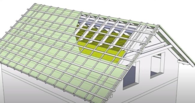 Снимка: Изграждане на топъл покрив с летва, мембрана и контралетва