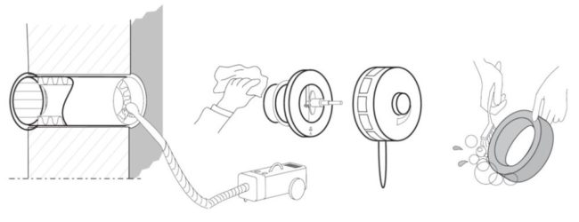 Снимка: Почистване на филтъра и корпуса на стенен входящ вентил