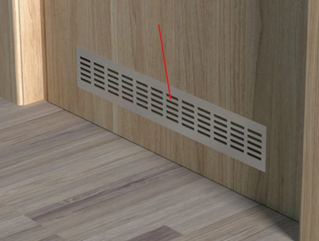 Снимка на трансферната решетка на вратата