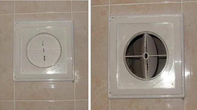 Снимка на вентилационен отвор с възвратен клапан