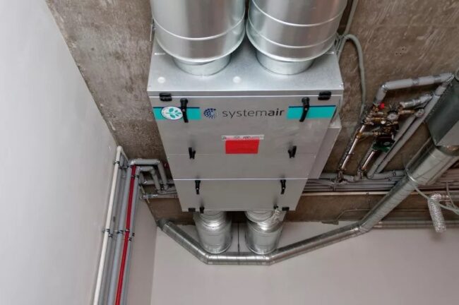 Снимка: Автономна вентилация на канали с рекуператор в апартамент