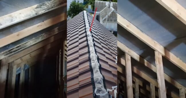 Снимка: Общ изглед на съседните склонове от тавана и улицата с билова по дължината на вентилационния отвор