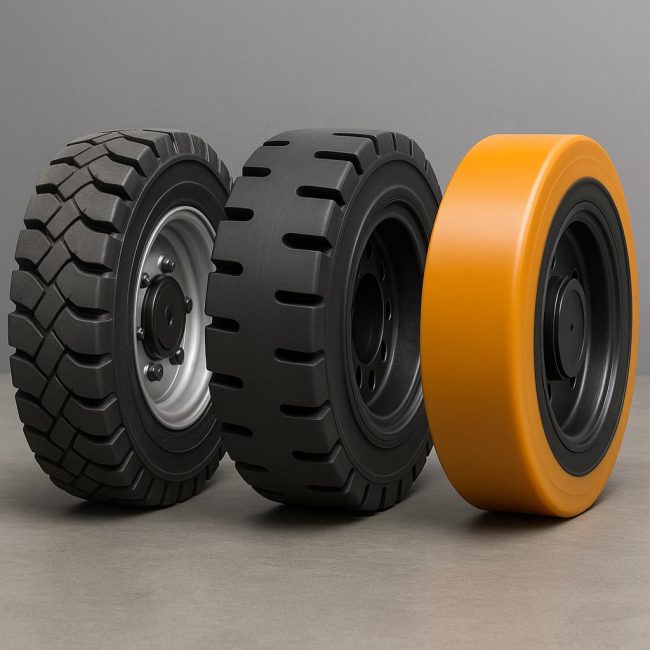 Сравнение на видовете гуми за мотокари: плътни, пневматични и супереластични