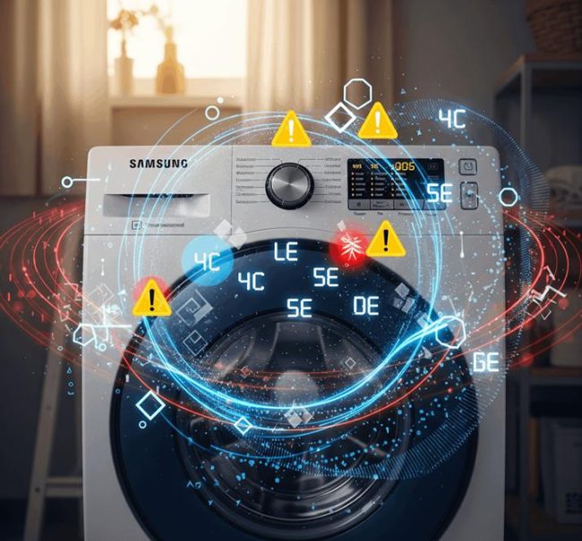 Кодове за грешки на пералнята Samsung